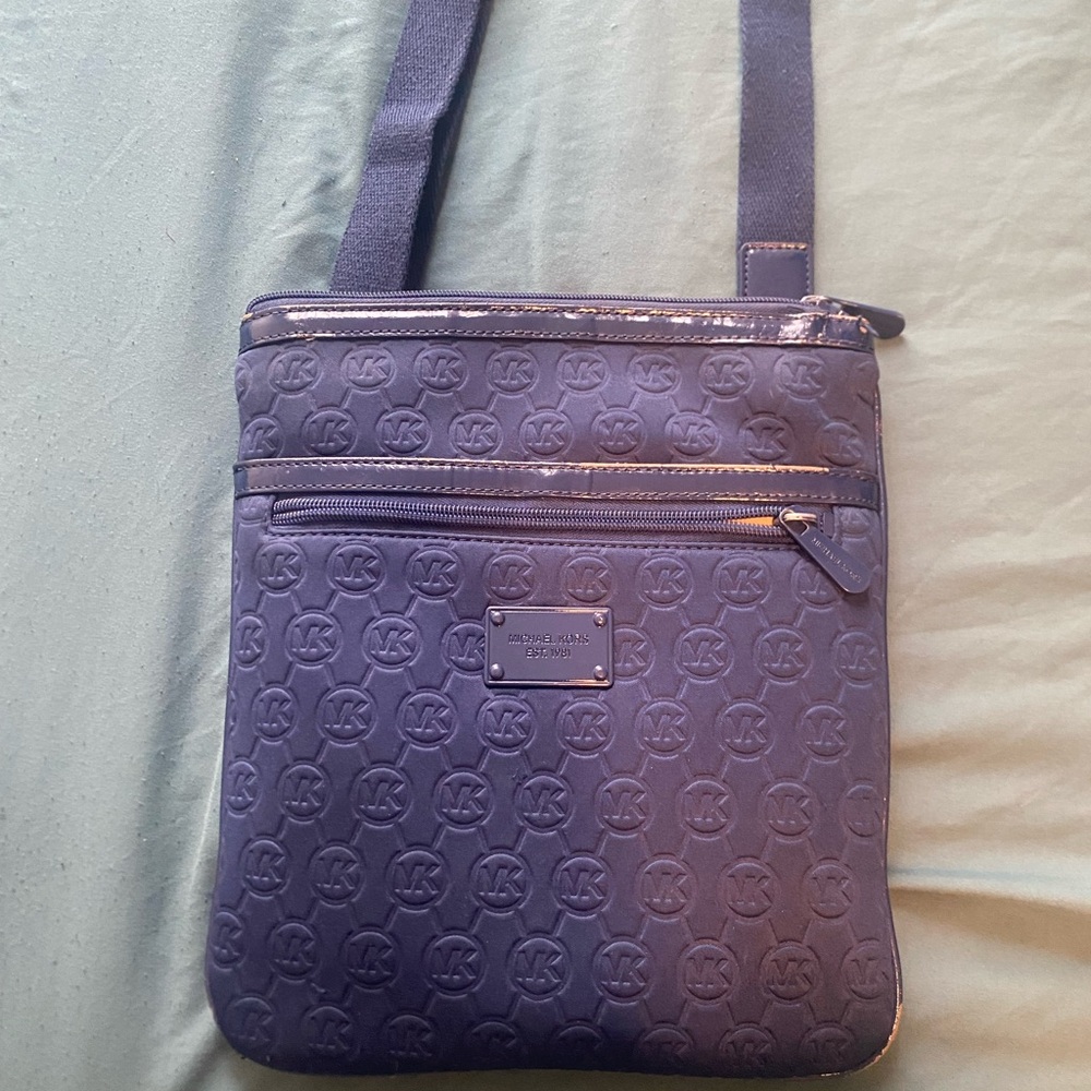 Michael Kors Deep Navy Embossed Crossbody Bag